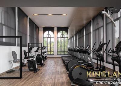 Well-equipped gym with modern exercise machines