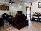 Spacious traditional-style living room