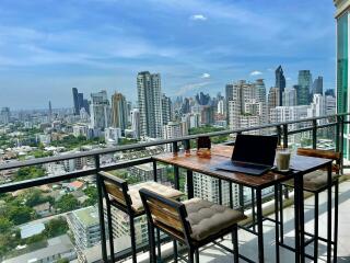 Balcony with a city view