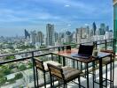 Balcony with a city view