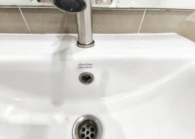 Bathroom sink close-up