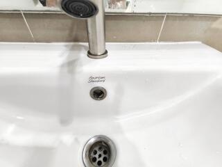 Bathroom sink close-up