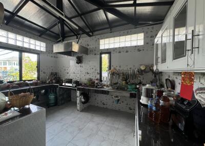 Modern kitchen with appliances and utensils