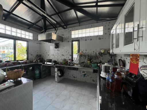 Modern kitchen with appliances and utensils