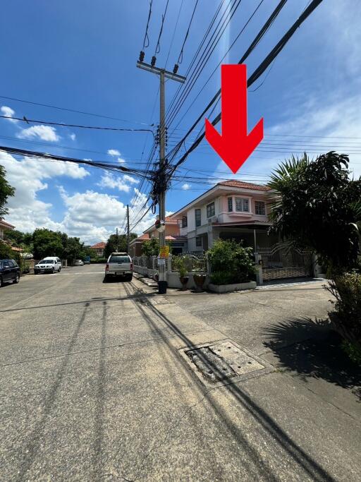 Exterior view of a house in a residential neighborhood