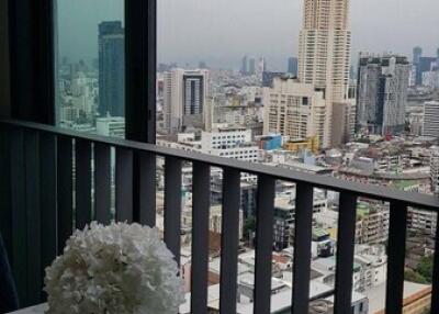 Balcony view with cityscape