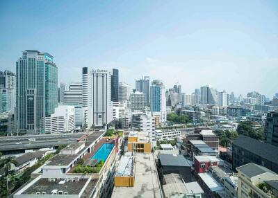 View of city buildings and skyline