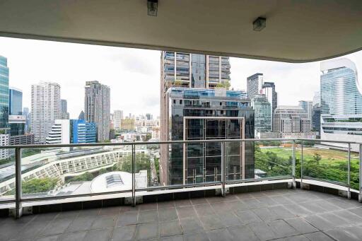 Balcony with city view