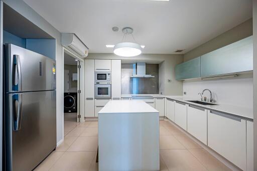 Modern kitchen with stainless steel appliances