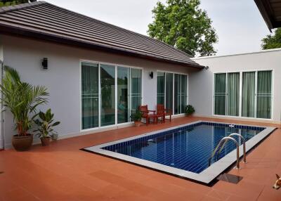 Private courtyard with swimming pool