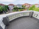 View of a balcony with a street view