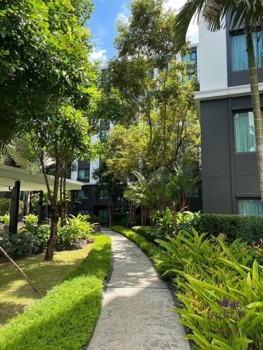 For Rent. Spacious light filled 1 bedroom corner unit with lovely open view. Escent Park Ville Great location at Central Festival Chiang Mai.