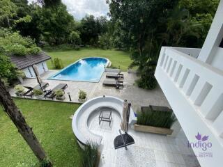 Splendid 5 rai property with an amazing 4 bedroom home, salt water pool and lake Doi Saket Chiangmai