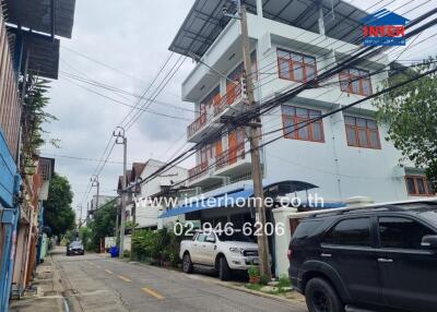 Street view of residential buildings