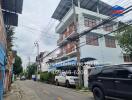 Street view of residential buildings