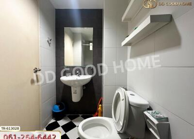 Modern bathroom with sink and toilet