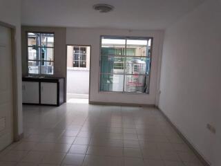 Main living area with kitchen view