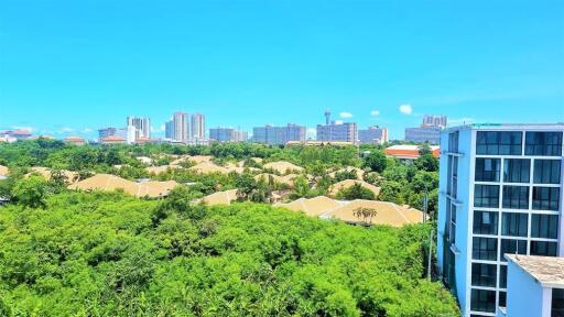 Cityscape and green landscape view