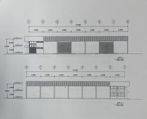 architectural blueprint showing dimensions and layout of a building