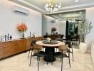 Modern dining room with elegant decor