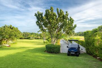 Spacious and well-maintained garden with lush greenery