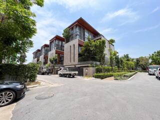 Modern residential buildings with greenery