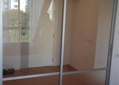 Bedroom with glass sliding doors