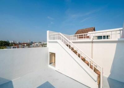 Rooftop terrace with staircase