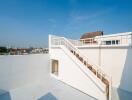 Rooftop terrace with staircase