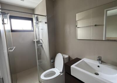 Modern bathroom with shower and sink