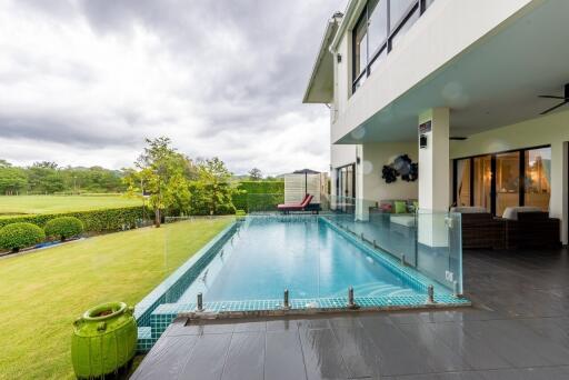 Outdoor area with a swimming pool