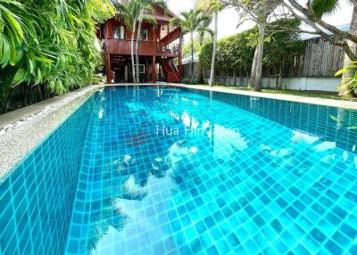 2.5 Bedroom Teakwood House with Private Pool for Rent near Bluport and BECC International School, off Soi 112 Hua Hin