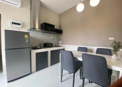 Modern kitchen and dining area