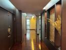 Modern hallway with decorative elements