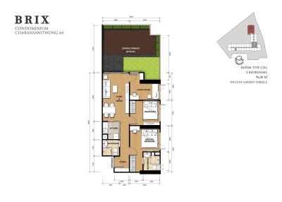 Floor plan of condominium