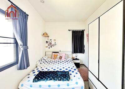 Bright and cozy bedroom with natural light