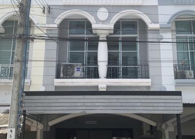 Facade of a three-story residential building