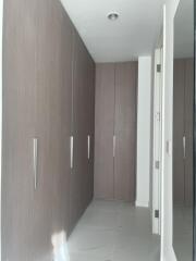 Modern hallway with built-in closets