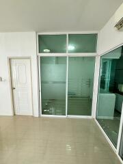 Living area with large glass walls