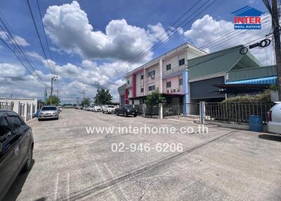 Street view of residential buildings