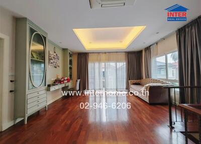 Spacious living room with modern amenities