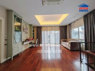 Spacious living room with modern amenities