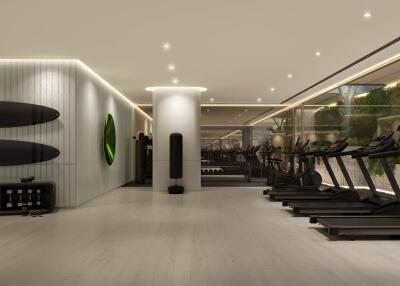 Modern gym with workout equipment