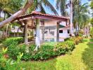 Outdoor living space with garden and gazebo