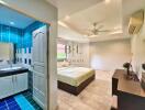 Spacious bedroom with ensuite bathroom