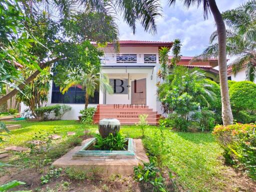 Exterior view of a house with a garden