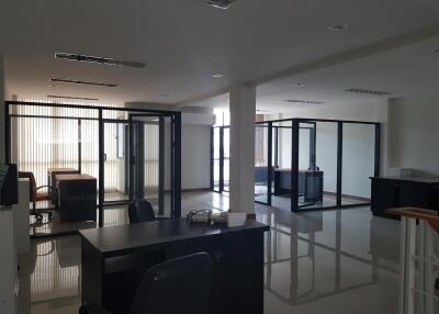 Spacious modern office with glass partitions