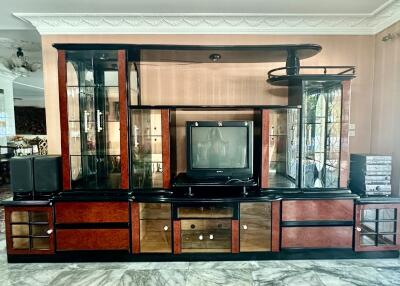 Living room with entertainment center