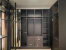 Spacious walk-in closet with ample storage