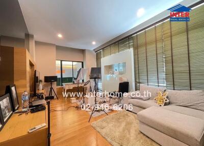 Living room with furniture and decor